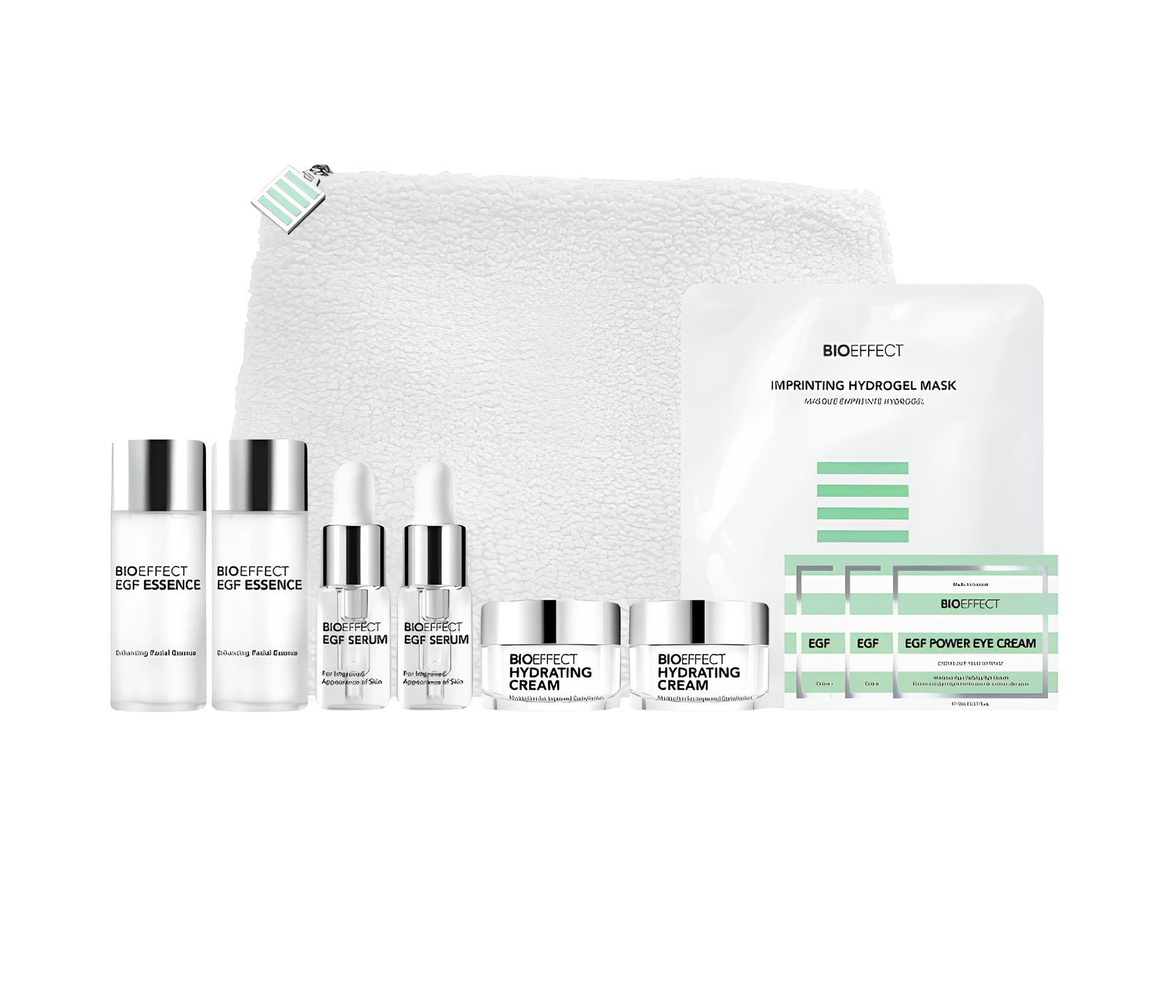 DISCOVERY-SET BIOEFFECT: EGF Essence, EGF Serum, Hydrating Cream, Power Eye Cream та Imprinting Hydrogel Mask